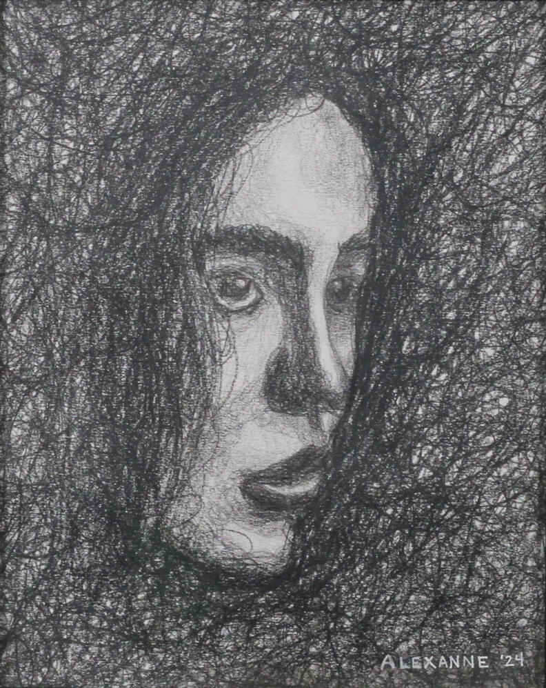 Ne m&#39;oublie pas, 7&quot;x9&quot;, 2024, Crayon de bois sur papier, 50$ juste l&#39;oeuvre ou 60$ encadré