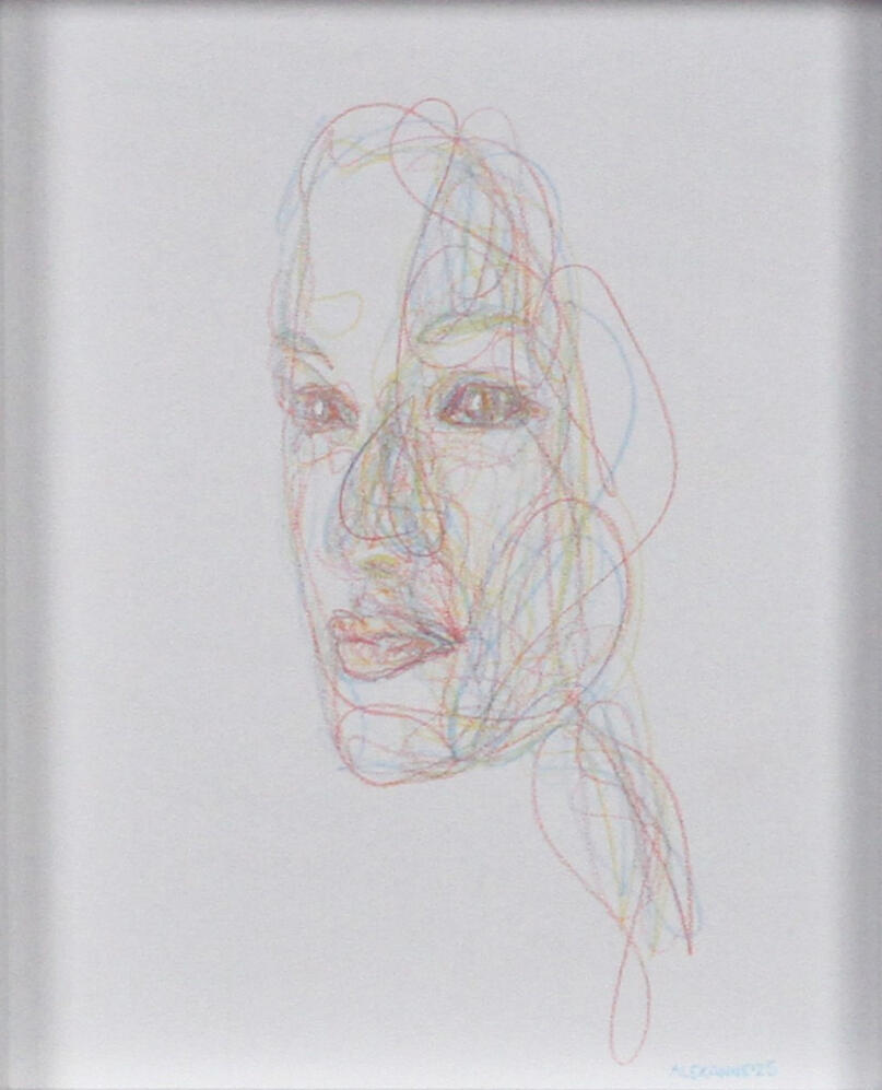 Brillance, 8&quot;x10&quot;, 2025, Crayon de bois sur papier