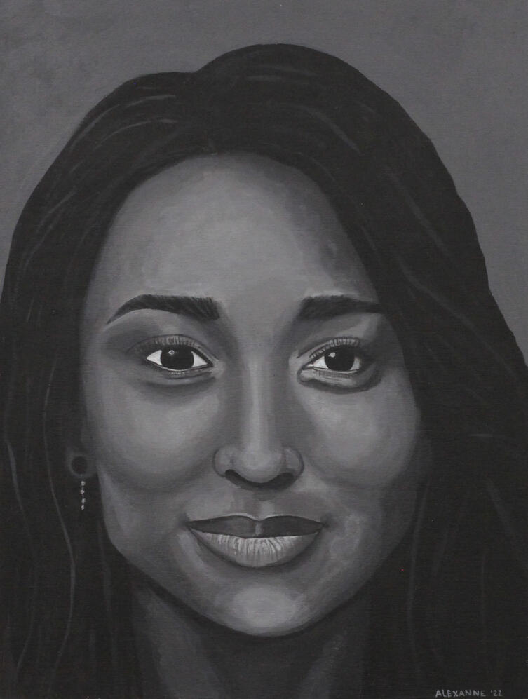 Alpay, 9"x12", 2022, Acrylique sur panneau de bois, 150$